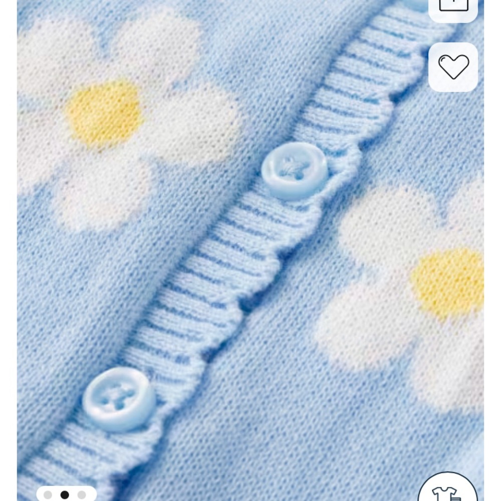 Girls Daisy Scalloped Cardigan - Gymboree ⭐️ Host Pick - Picture 2 of 8